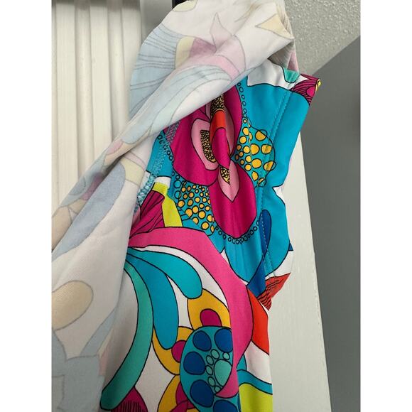 Trina Turk Fontaine Off The Shoulder Ruffle One Piece Swimsuit Sz 10 READ - Picture 5 of 11